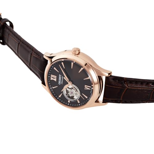 Orient Automatic Watch, Mechanical, with Japanese Manufacturer's Warranty, Open Heart, RN-AG0727Y, Women's, Brown