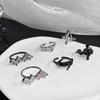 Love Dark Cross Open Ring Set Personality Fashion High Sense Light Luxury Ring Women