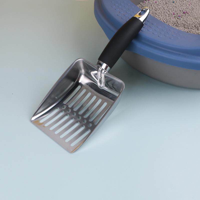 Thickened Stainless Steel Cat Litter Scoop - Durable Kitten Shovel for Bentonite & Tofu Litter