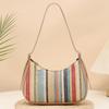 Woven Straw Bag Women's New Rainbow Dumpling Bag Shoulder Armpit Messenger Bag