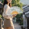 Traditional Handheld Cooling Fan Classical Dancing Fan Exquisite Printing Decorative Fan Party