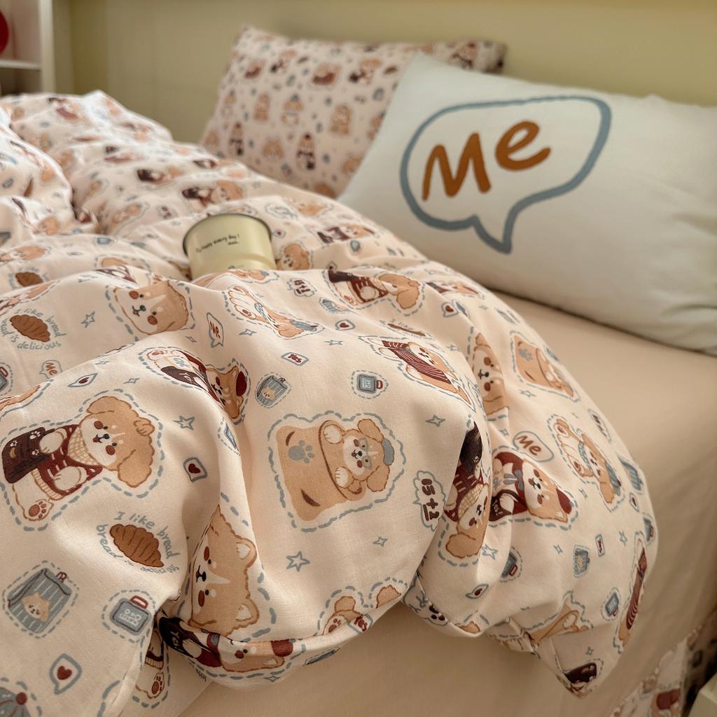 Class A Maternal And Infant Grade Double-Layer Pure Cotton Pure Cotton, Sheet Cotton Quilt Cover Student Dormitory
