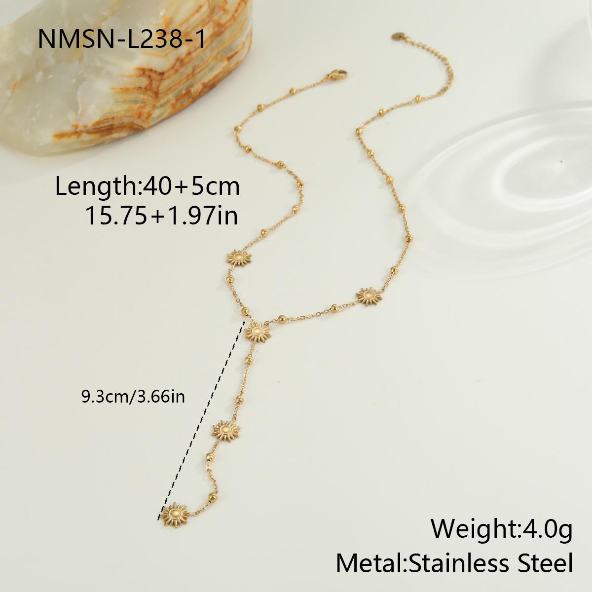 GEMCHIC Women s Little Sun Y-Shaped Layered Chain Necklace, Fashion Geometric Pendant Necklace for Party Gift
