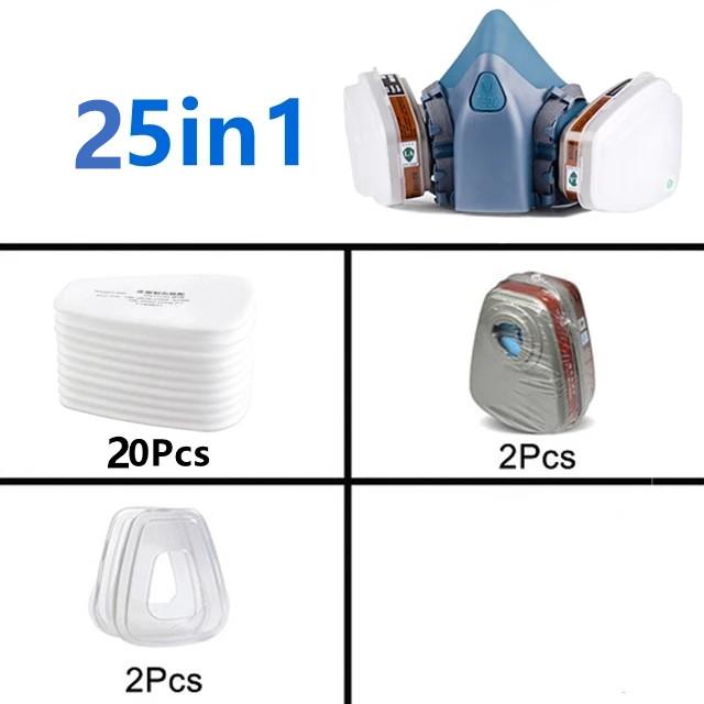 

3 в 1/25 в 1/27 в 1, промышленная окраска, распылительный респиратор, маска, защитный рабочий фильтр, пылезащитная маска для лица, замена MMM 7502