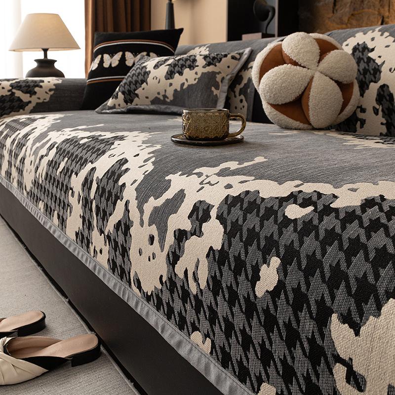 

Sofa Cushion Four Seasons Universal New One-Piece Straight Row Sofa Seat Cushion Light Luxury Sofa Special Cover Non-Slip 70*70cm