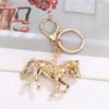 Sparkling Rhinestones Horse Key Chain Colorful Hand Bag Pendant  New Year Gift