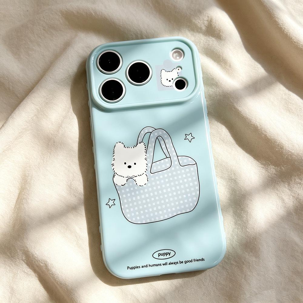 Blue Bag Dog Phone Case for Apple iPhone 16/17Pro - New Model, Drop-proof, Protective Cover for 15PRO