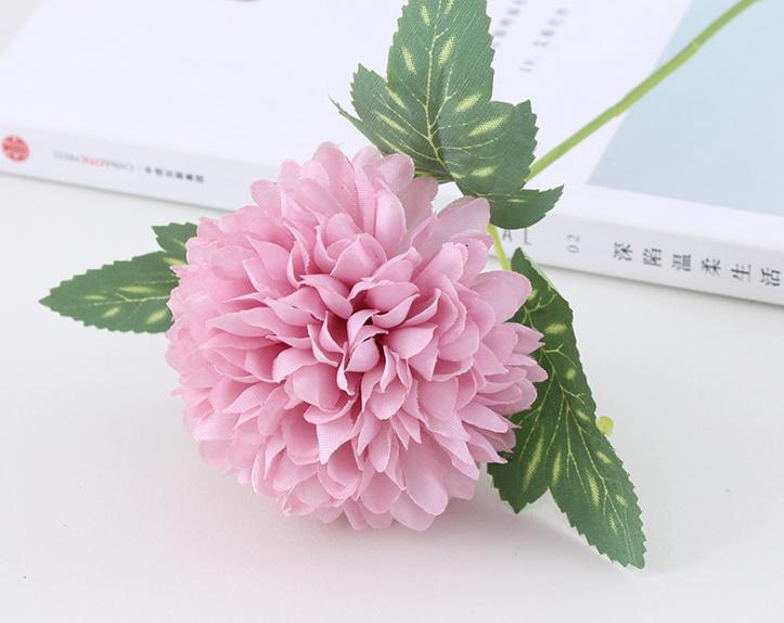 5pcs/lots Artificial Table Tennis Chrysanthemum Dandelion Fake Flower Branch Wedding Bouquet Home Living Room Garden Plant Decor