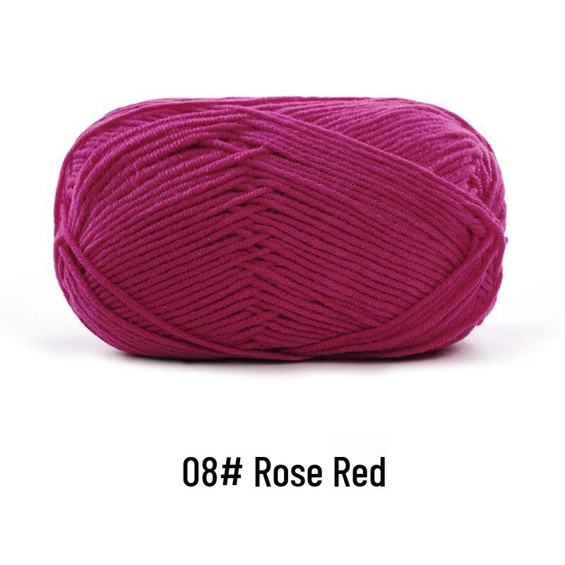 Suhe Meng Xiaoxiao 4-Ply Combed Cotton Milk Yarn for DIY Knitting: Blanket, Hat, Scarf Projects