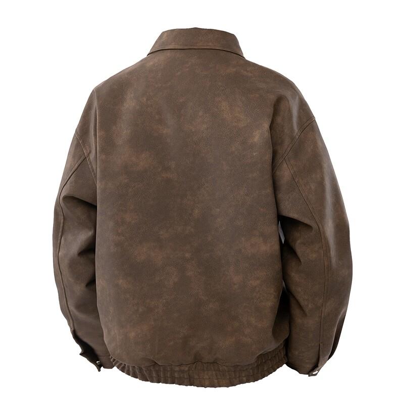 Jaro podzim business ležérní bundy pánská móda volné zipy límec dolů jednobarevné kabáty pánské vysoce kvalitní kabát