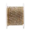 SS12 rollo de 5 yardas Cadena de pedrería de cristal DIY Moda Dorado Cadena de copas cerradas Accesorios para prendas de vestir