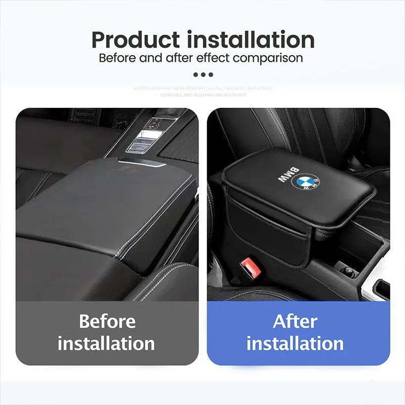 2025 Horký polštářek na box loketní opěrky auta Kožená podložka na loketní opěrku auta Příslušenství pro BMW M Power Performance M3 M5 X1 X3 X5 X6 E46 E39 E90
