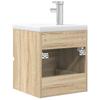 2 Piece Bathroom Furniture Set Sonoma Oak Particleboard