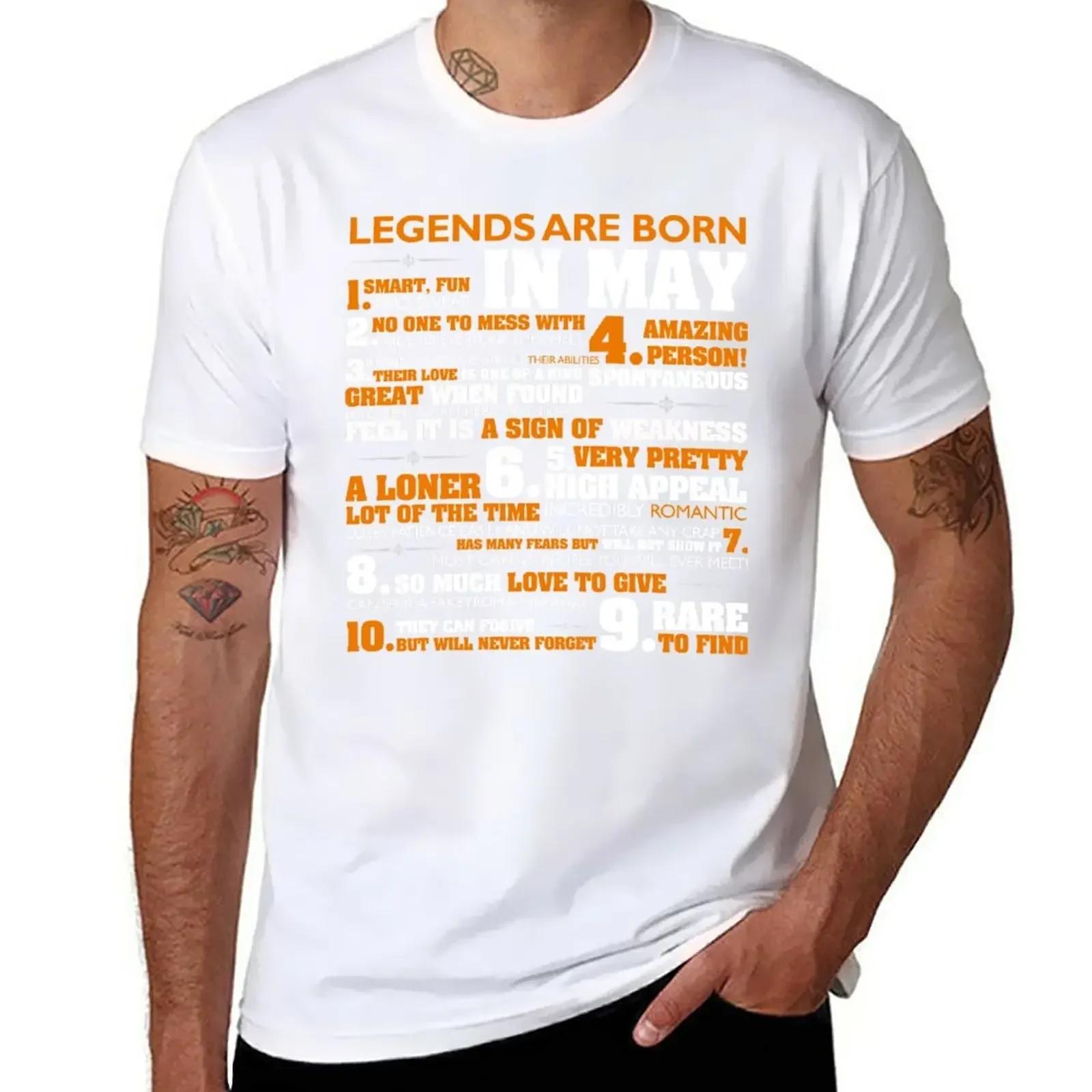 Legends are born in May T Shirt Cancer Pride Birthday Gift T-Shirt Blouse blacks Men s t-shirts L