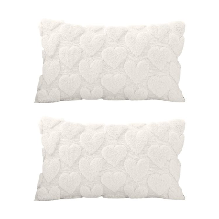 2Pack Valentines Day Pink Plushes Cushions Cover Decorative Pillow Case for Home Ambiances for Sofa Bed Decorations