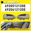 Door Handles Beige Interior ide Right & Left Side For 1993-97 Toyota Corolla