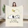 Snoopy Santa Merry Christmas Blankets Fleece Summer  Multi-function Lightweight Thin Throw Blankets for Home Office Bedspread