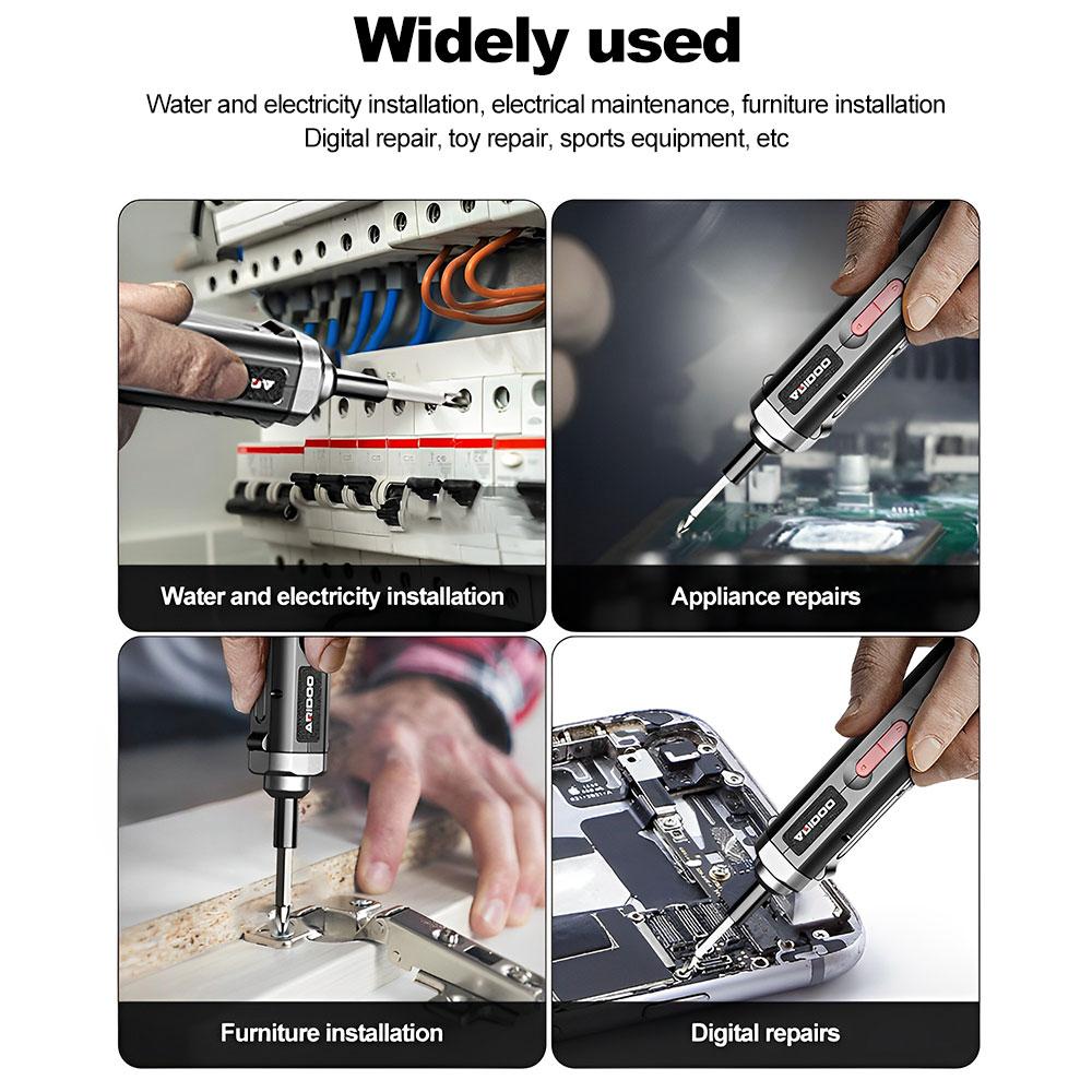 4.2V Rechargeable Electric Screwdriver  Compact Household Screwdriver Set  Multi-Function Power Tool