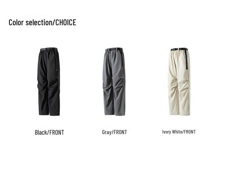 Hot Selling Ice Silk Grid Fabric Quick-Dry Outdoor Casual Loose Pants for Spring/Summer