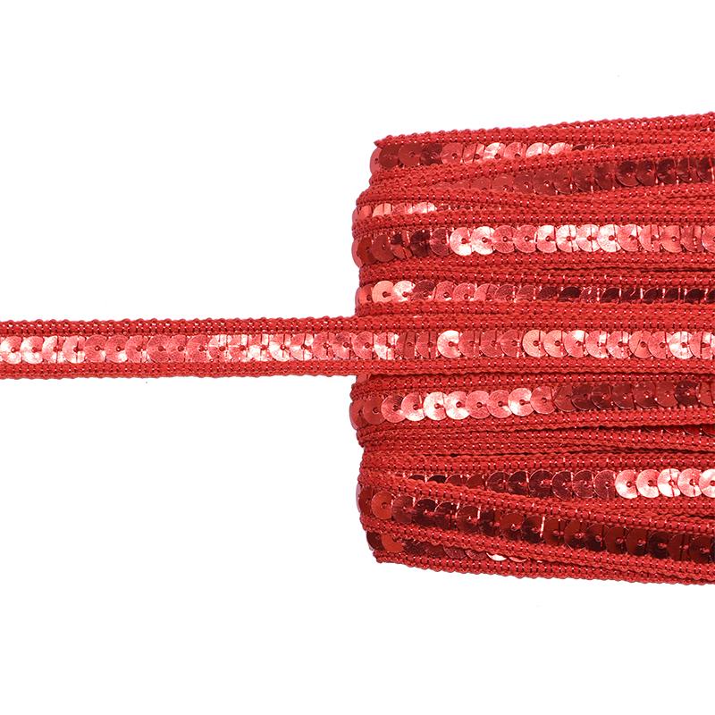 5m 12mm Shiny Sequin Ribbon Lace Trim Fabric for Dress Clothes Handmade DIY Crafts Lace Ribbon Fabric Garments Sewing Supplies