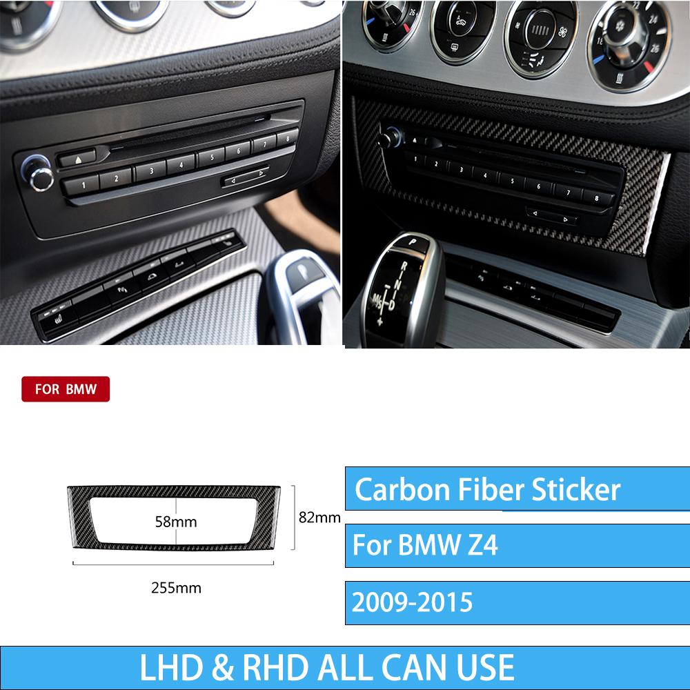 Carbon Fiber Car Accessories Interior Gear Shift Dashboard Window Lifting Switch Cover Stickers Trim For BMW Z4 E89 2009-2015