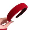 Women Hairband Retro Fabric Covered Soft Elasticn Anti-slip Head Decoration Hair Organization New Year Festive Hair Hoop Hair Accessories
