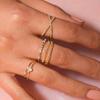 Simple Cross Diamond Ring, Niche Design, Tail Ring, Fashion Personality, Internet Celebrity Versatile and Non-fading Ring