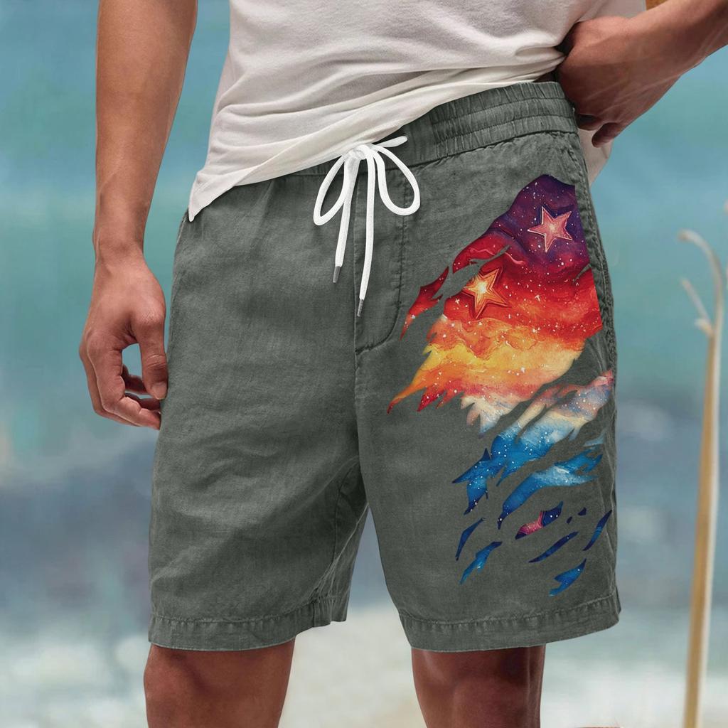 Men's Summer Large Casual Loose Sports Pants Beach Shorts