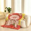 L-lulu Pig Throw Lightweight 240g Flannel Blanket Soft Skin-friendly for Summer Cooling