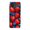 Transparent Phone Case For Samsung Galaxy Z Flip 3 4 5 6 7 Hard Folding PC Z Flip3 Flip4 Cover Summer Strawberry Flowers Print