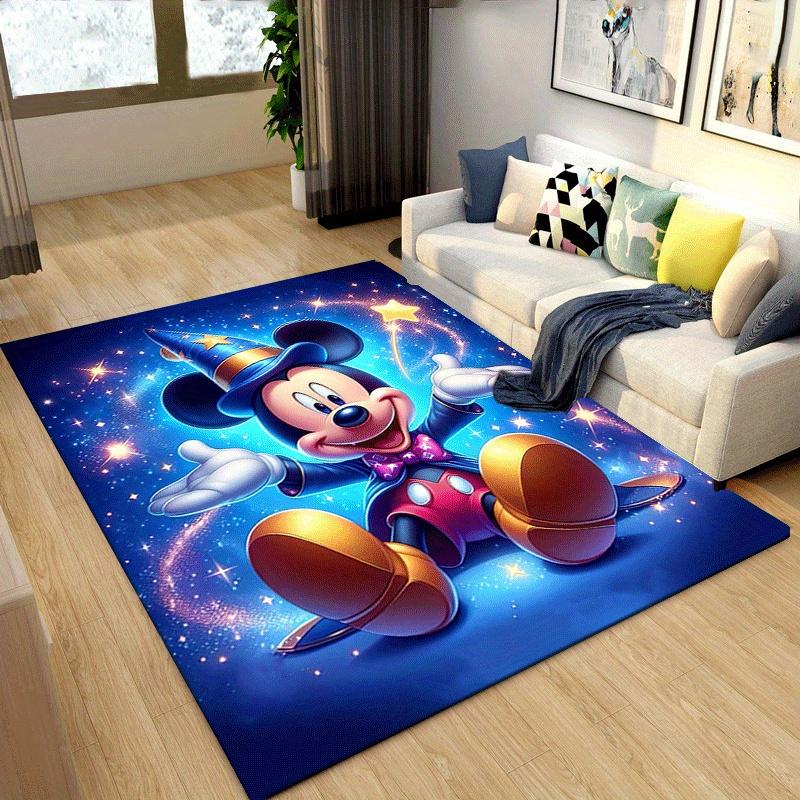 1pc Mickey Pattern Area Rug Soft Flannel Floor Mat for Living Room,Office,Bedroom and Carpet