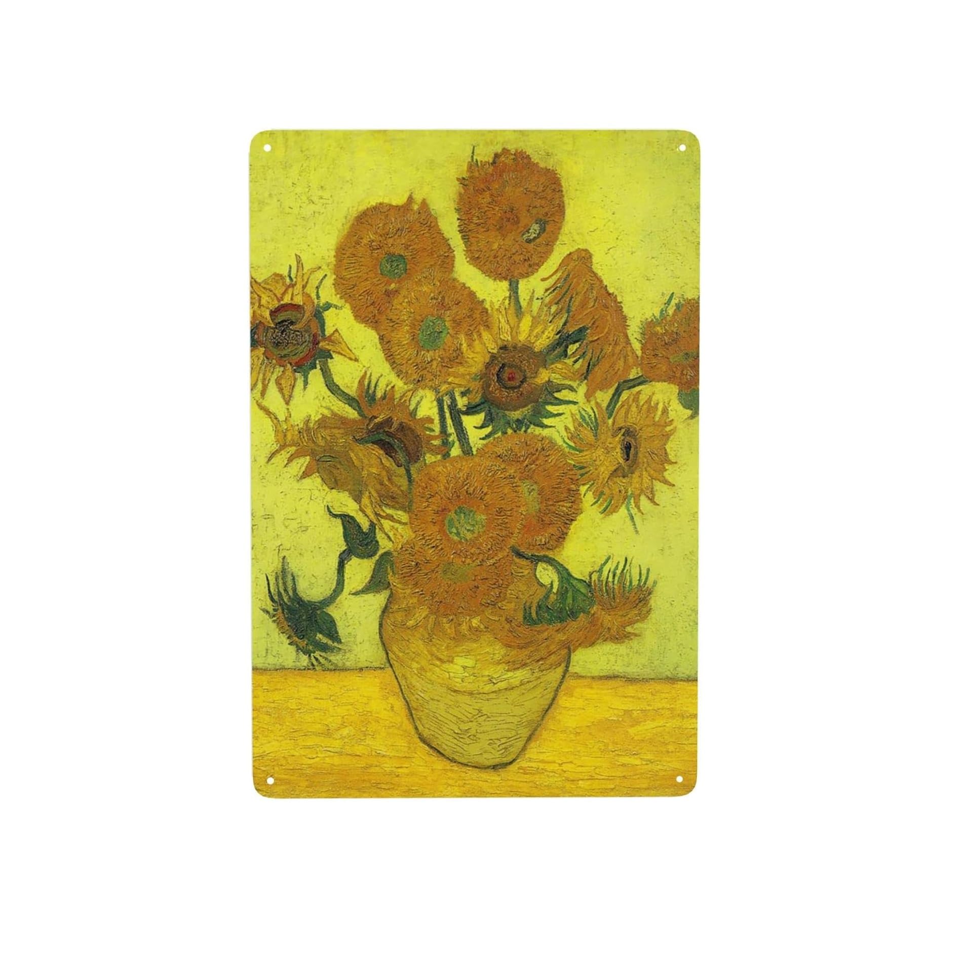 

KitMall Tin Van Gogh Retro Cafe Signboard Sign, Sunflowers, Interior, Restaurant,