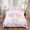 3pcs Squirrel and My Melody Bedding Set - 1 Soft Quilt Cover + 2 Pillowcases, Machine Washable - Suitable for All Seasons, Perfect Gift for