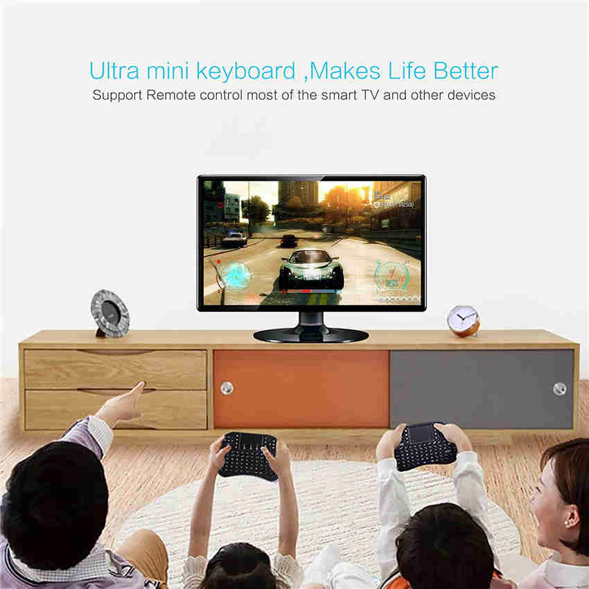 Mini-Funk Tastatur 2,4 GHz Englisch Air Mouse mit Touchpad für Laptop TV Android TV Box