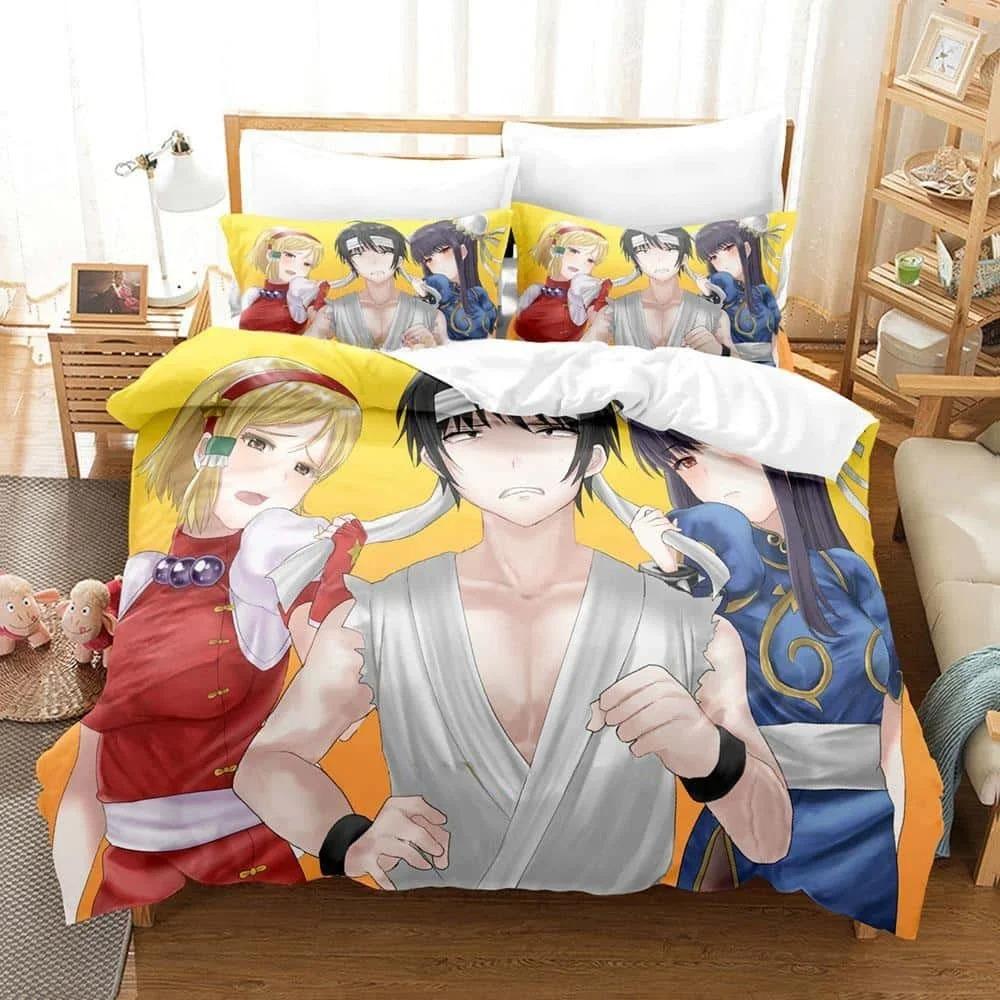 

Kawaii Anime Hi Score Girl Постельное белье Single Twin Full Queen King Size Bed Set Adult Kid Спальня Пододеяльник Наборы Домашний Текстиль 70x133cm 2pcs