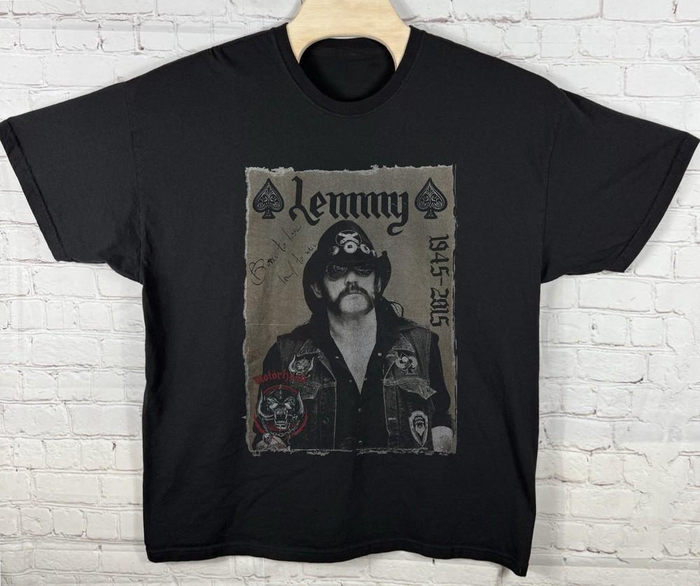 Motorhead Lemmy Kilmister Vintage Style Black Unisex TShirt Size S5XL Unisex T-Shirt XXXL