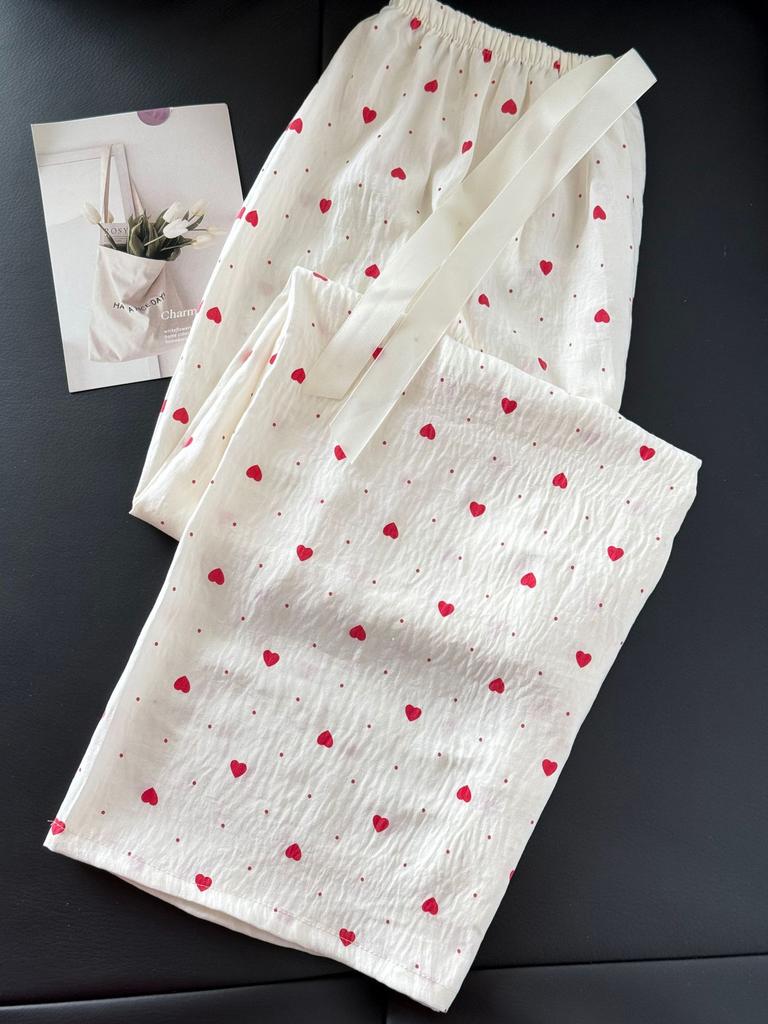 Sweet Cloud Cotton Can Be Worn Outside Cartoon Pajama Pants Loungewear Loose Thin Print Cute Korean Walking Pants Cotton Feeling