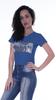 Moomaya Womens Short Sleeves V Neck Tshirt Top w  Sequin Patch ShortTee Summer
