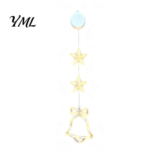 LED Window Decoration Star Moon Hanging Light, Warm String Lights, Christmas Tree Pendant Decorations Decorative Atmosphere Lamp for Home Holiday