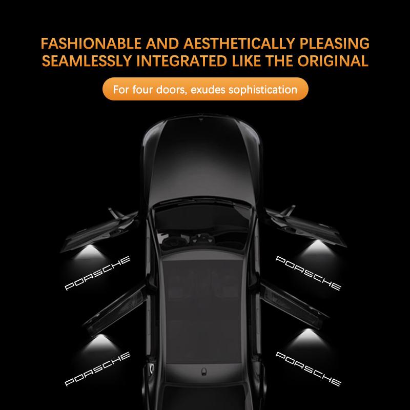Led Car Door Logo Welcome Shadow Light For Porsche Cayenne Boxster Macan S3 S4 911 Carrera4 Cayman Laser Projector Ghost Light