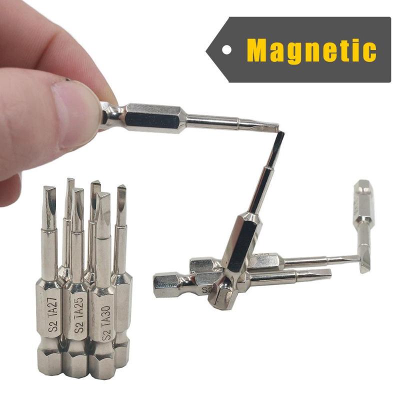 6/12pcs Magnetic Triangle Screwdriver Bits S2 Steel 1/4 inch Hex Shank Screwdriver Bit Set DIY Hand Tools