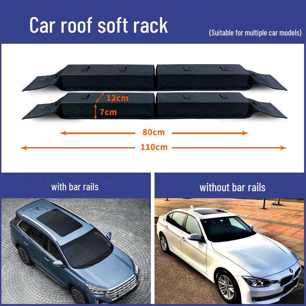 Universal Soft Roof Rack for Luggage, Kayaks, Surfboards, Boats, and Skis