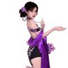 Bead chain dew ditch floral velvet cheongsam sex underwear small breasts sexy pure desire naked back temptation set A