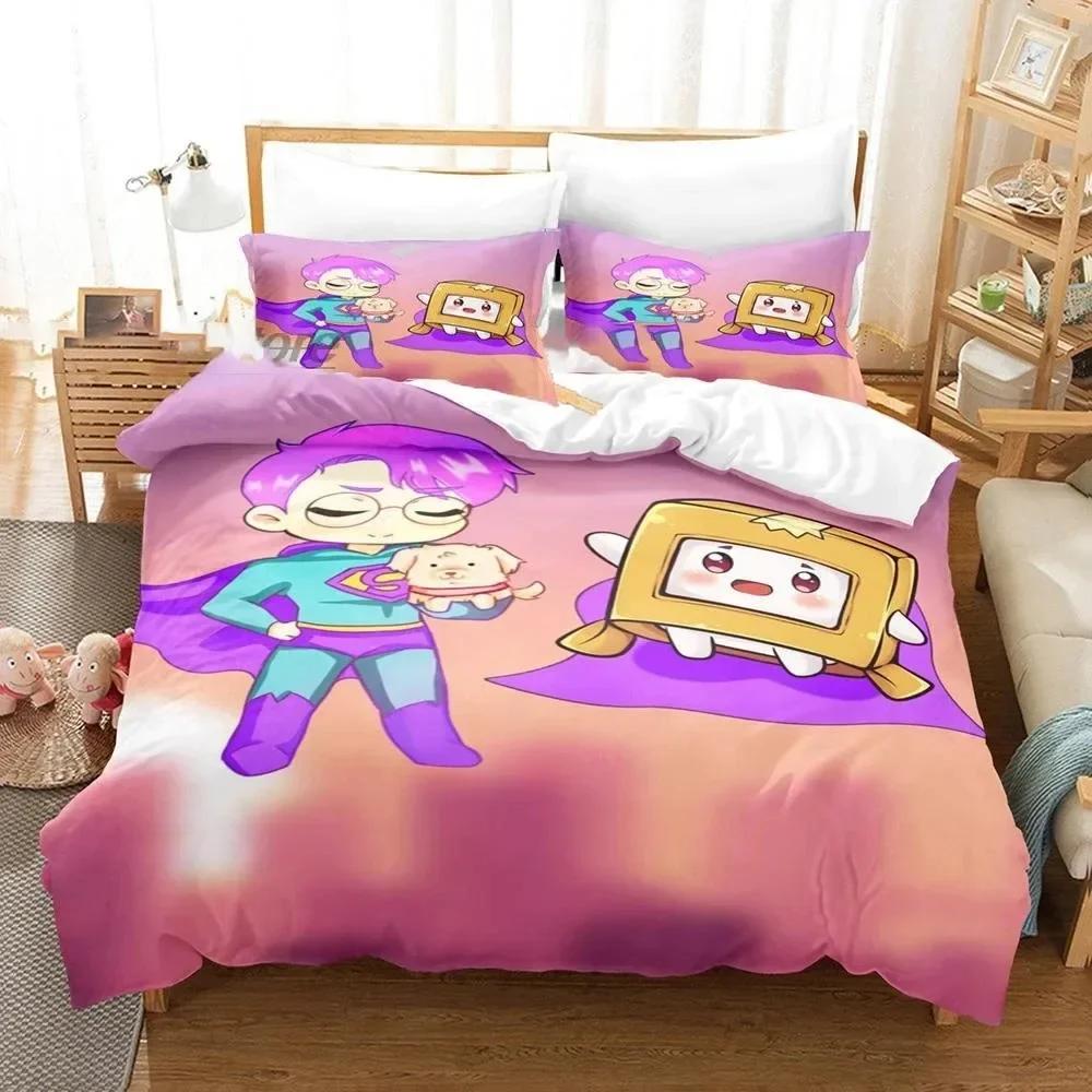 3D Print Cartoon Foxy Boxy Lanky-Box Bedding Set Duvet Cover Bed Set Quilt Cover Pillowcase Comforter King Queen Size Boys Adult