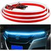Car Hood Light Strip, 71 Inch Silicone Flexible Daytime Vehicle LED Running Lighting with Dynamic Scan Start Up Effect, Waterproof Auto Exterior Lamp
