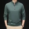 Spring and Autumn Half Zipper Men's Sweatshirt Men's High-end Stand Collar Casual Long Sleeve T-shirt Men's Clothes Jacket