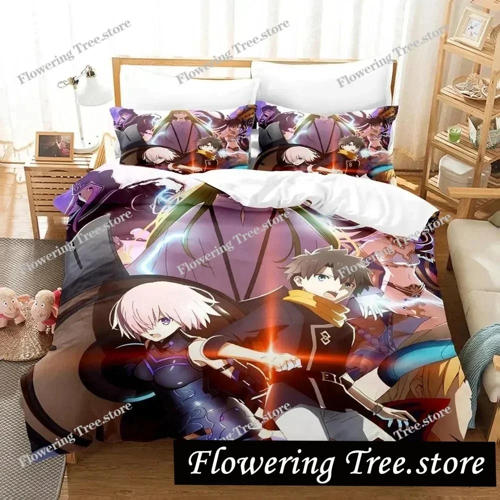 Anime Fate Grand Order Bedding Set Duvet Cover Bed Set Quilt Cover Pillowcase Comforter king Queen Size Boys Adult Bedding Set02