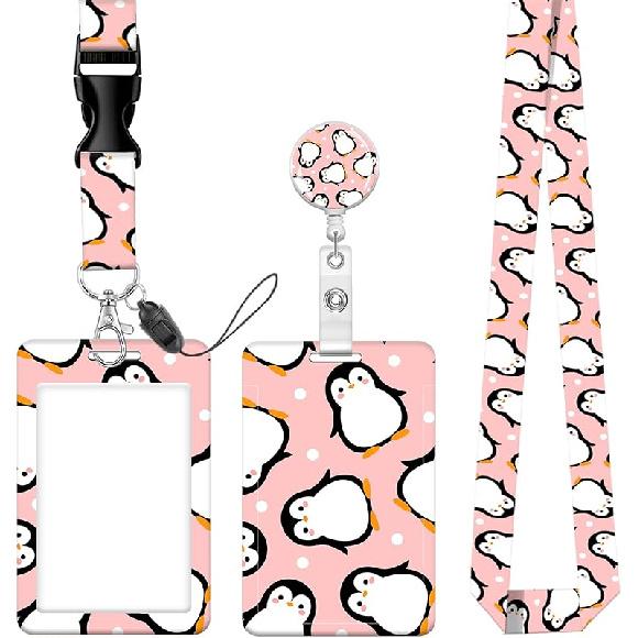 Badge Reels Retractable with Carabiner Reel Clip, ID Name Tag Work Badge Holder Belt Ferrule, Identity ID Badge Holder Cover Case for Office Work