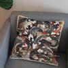 2D Stylish Koi Fish Pattern Decorative Pillow Cover Pattern Cushion Cover Suitable For Sofa Bedroom Car Pillow Cover