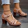 Comfortable Bohemian Style Women's Wedge Sandals  Open Toe, Buckle Strap, Heart Detail, Versatile for Beach & Travel,  Strappy Sandals